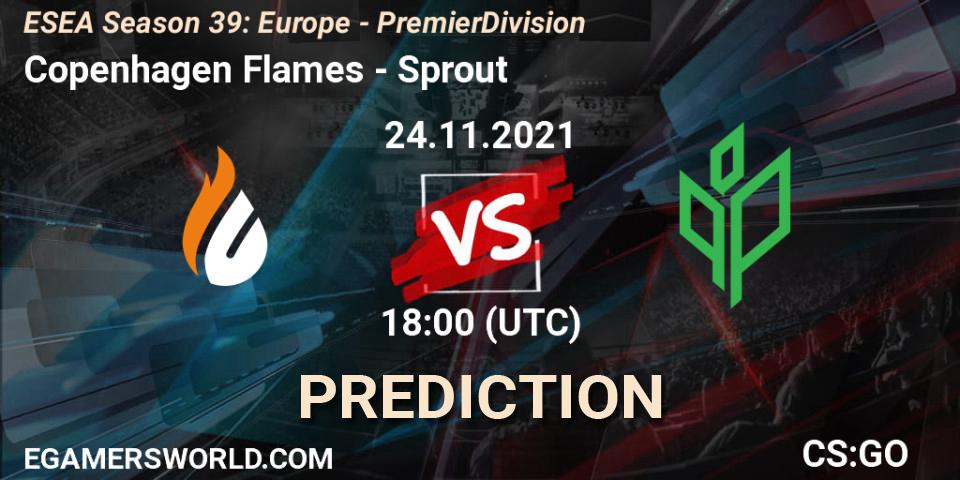 Pronósticos Copenhagen Flames - Sprout. 02.12.21. ESEA Season 39: Europe - Premier Division - CS2 (CS:GO)