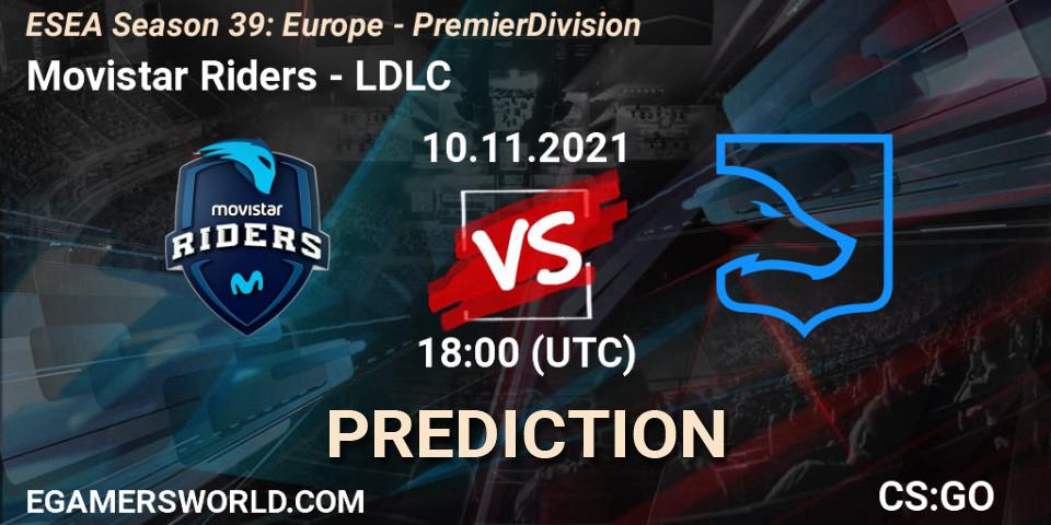 Pronósticos Movistar Riders - LDLC. 01.12.21. ESEA Season 39: Europe - Premier Division - CS2 (CS:GO)