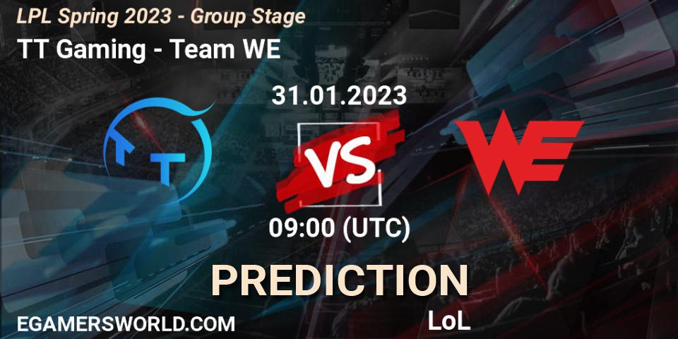 Pronósticos TT Gaming - Team WE. 31.01.23. LPL Spring 2023 - Group Stage - LoL