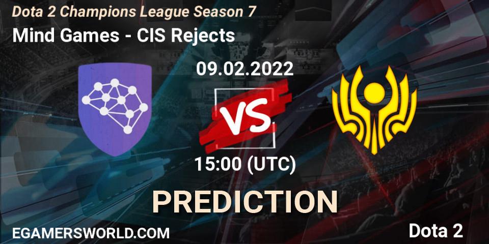 Pronósticos Mind Games - CIS Rejects. 09.02.22. Dota 2 Champions League 2022 Season 7 - Dota 2