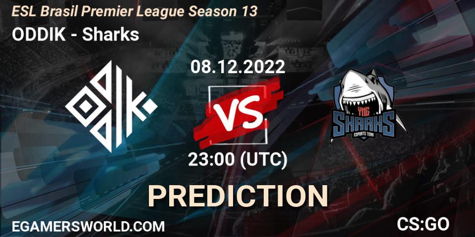 Pronósticos ODDIK - Sharks. 08.12.22. ESL Brasil Premier League Season 13 - CS2 (CS:GO)