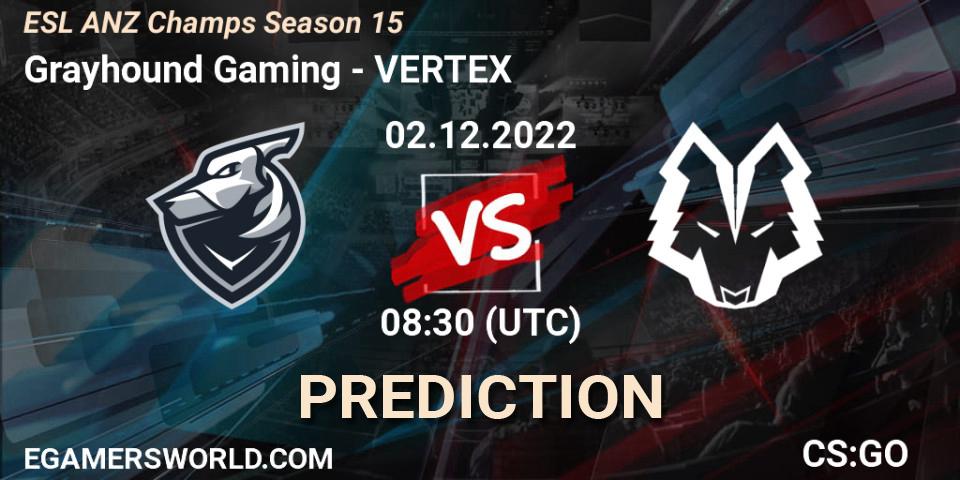 Pronósticos Grayhound Gaming - VERTEX. 02.12.22. ESL ANZ Champs Season 15 - CS2 (CS:GO)