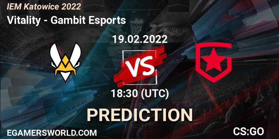 Pronósticos Vitality - Gambit Esports. 19.02.22. IEM Katowice 2022 - CS2 (CS:GO)