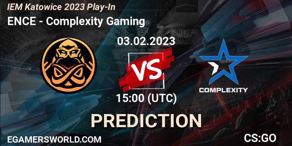 Pronósticos ENCE - Complexity Gaming. 03.02.23. IEM Katowice 2023 Play-In - CS2 (CS:GO)