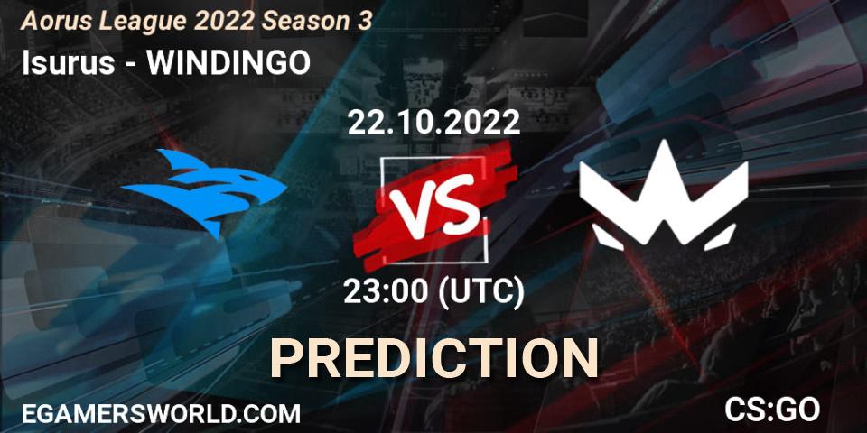 Pronósticos Isurus - WINDINGO. 23.10.22. Aorus League 2022 Season 3 - CS2 (CS:GO)