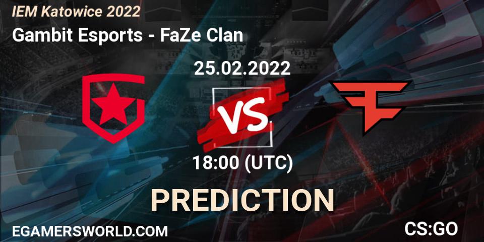 Pronósticos Gambit Esports - FaZe Clan. 25.02.22. IEM Katowice 2022 - CS2 (CS:GO)