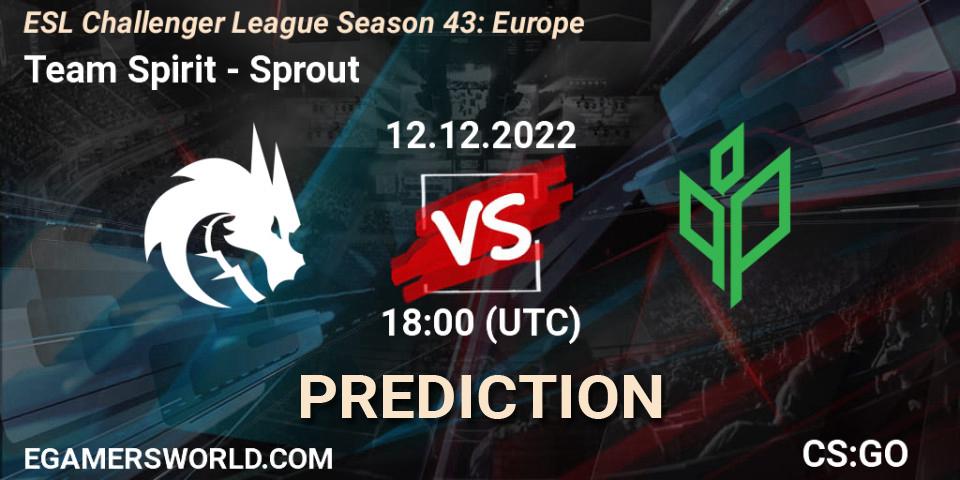 Pronósticos Team Spirit - Sprout. 12.12.22. ESL Challenger League Season 43: Europe - CS2 (CS:GO)
