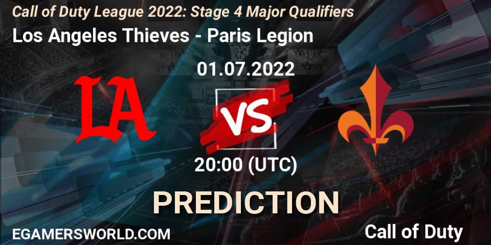 Pronósticos Los Angeles Thieves - Paris Legion. 03.07.22. Call of Duty League 2022: Stage 4 - Call of Duty