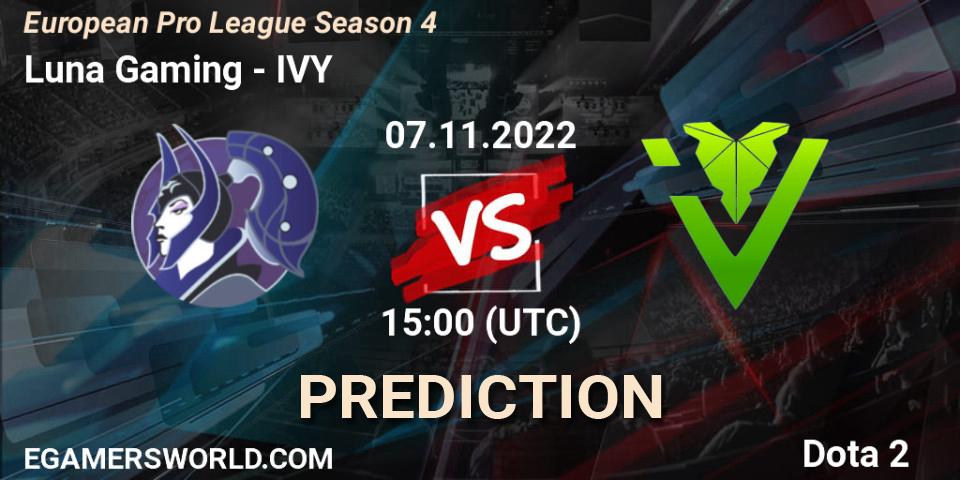 Pronósticos MooN team - IVY. 12.11.22. European Pro League Season 4 - Dota 2