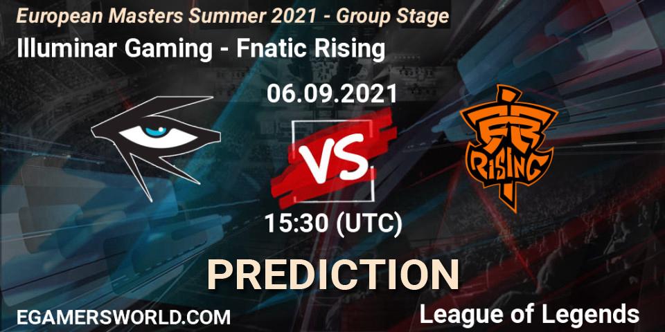 Pronósticos Illuminar Gaming - Fnatic Rising. 06.09.21. European Masters Summer 2021 - Group Stage - LoL