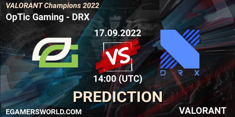 Pronósticos OpTic Gaming - DRX. 17.09.22. VALORANT Champions 2022 - VALORANT