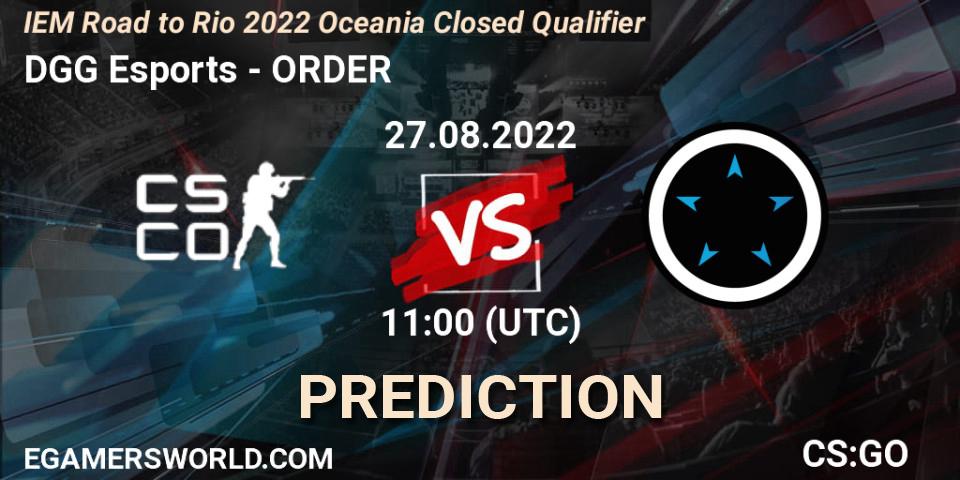 Pronósticos DGG Esports - ORDER. 27.08.22. IEM Road to Rio 2022 Oceania Closed Qualifier - CS2 (CS:GO)