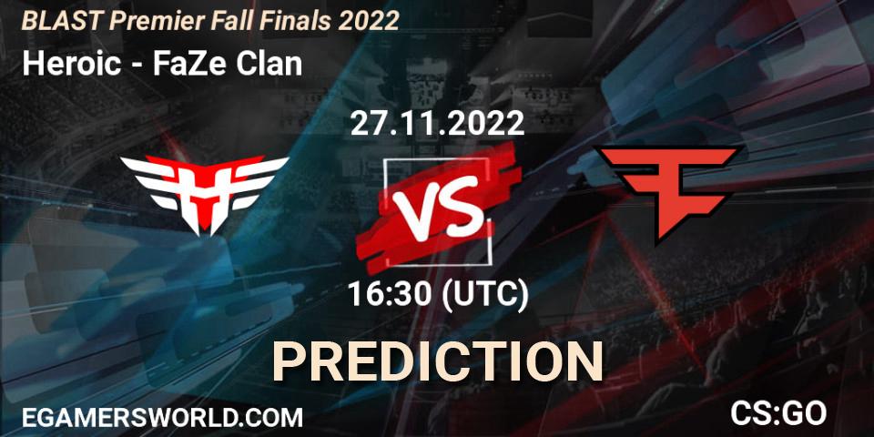 Pronósticos Heroic - FaZe Clan. 27.11.22. BLAST Premier Fall Finals 2022 - CS2 (CS:GO)