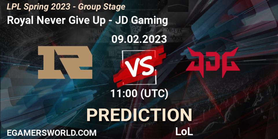 Pronósticos Royal Never Give Up - JD Gaming. 09.02.23. LPL Spring 2023 - Group Stage - LoL