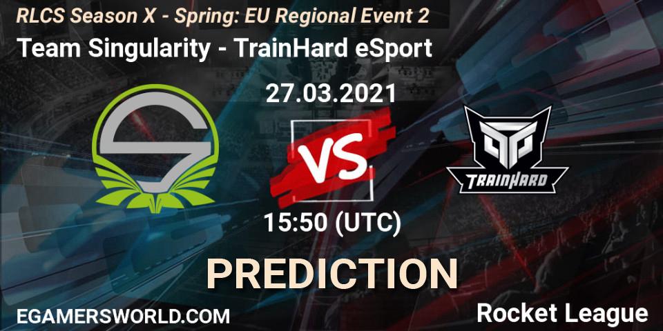 Pronósticos Team Singularity - TrainHard eSport. 27.03.21. RLCS Season X - Spring: EU Regional Event 2 - Rocket League