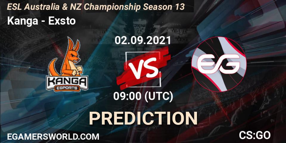Pronósticos Kanga - Exsto. 02.09.21. ESL Australia & NZ Championship Season 13 - CS2 (CS:GO)