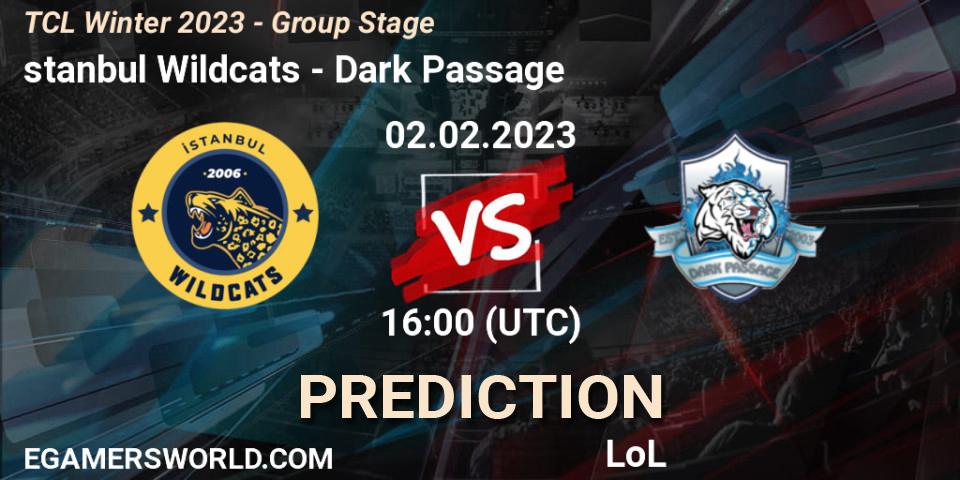 Pronósticos İstanbul Wildcats - Dark Passage. 02.02.23. TCL Winter 2023 - Group Stage - LoL
