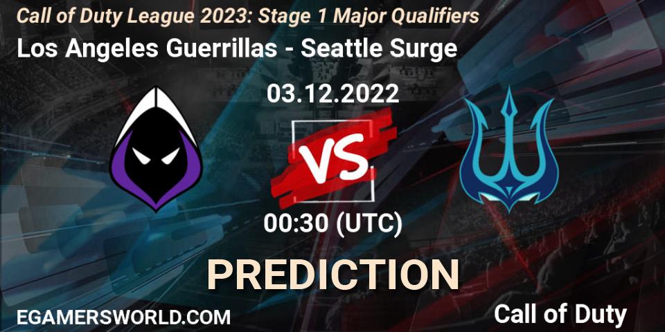 Pronósticos Los Angeles Guerrillas - Seattle Surge. 03.12.22. Call of Duty League 2023: Stage 1 Major Qualifiers - Call of Duty