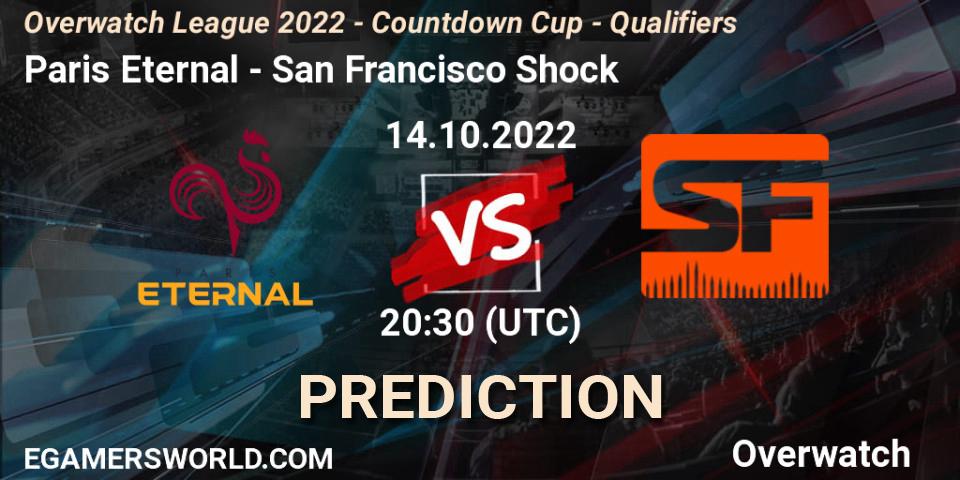 Pronósticos Paris Eternal - San Francisco Shock. 14.10.22. Overwatch League 2022 - Countdown Cup - Qualifiers - Overwatch