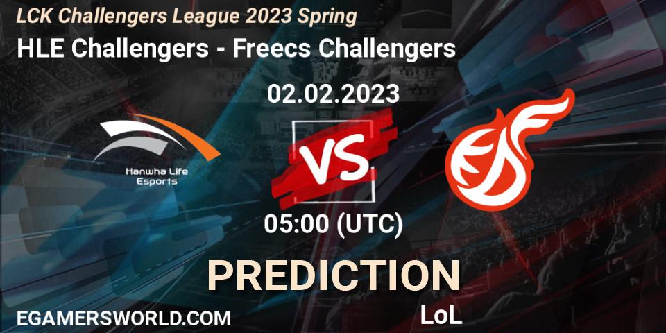 Pronósticos HLE Challengers - Freecs Challengers. 02.02.23. LCK Challengers League 2023 Spring - LoL