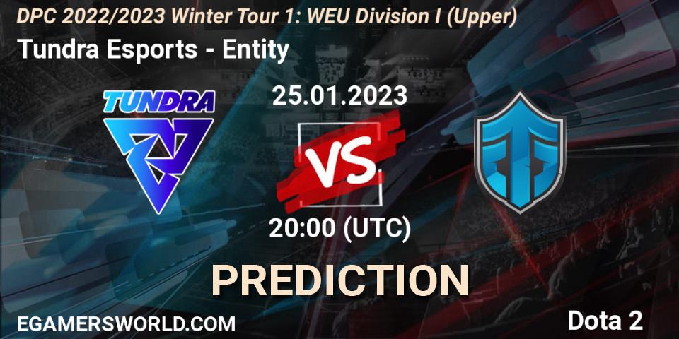 Pronósticos Tundra Esports - Entity. 25.01.23. DPC 2022/2023 Winter Tour 1: WEU Division I (Upper) - Dota 2