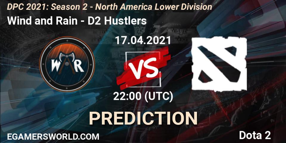 Pronósticos Wind and Rain - D2 Hustlers. 17.04.21. DPC 2021: Season 2 - North America Lower Division - Dota 2