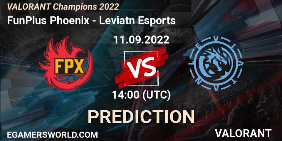 Pronósticos FunPlus Phoenix - Leviatán Esports. 11.09.22. VALORANT Champions 2022 - VALORANT