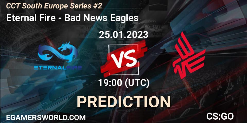 Pronósticos Eternal Fire - Bad News Eagles. 25.01.23. CCT South Europe Series #2 - CS2 (CS:GO)