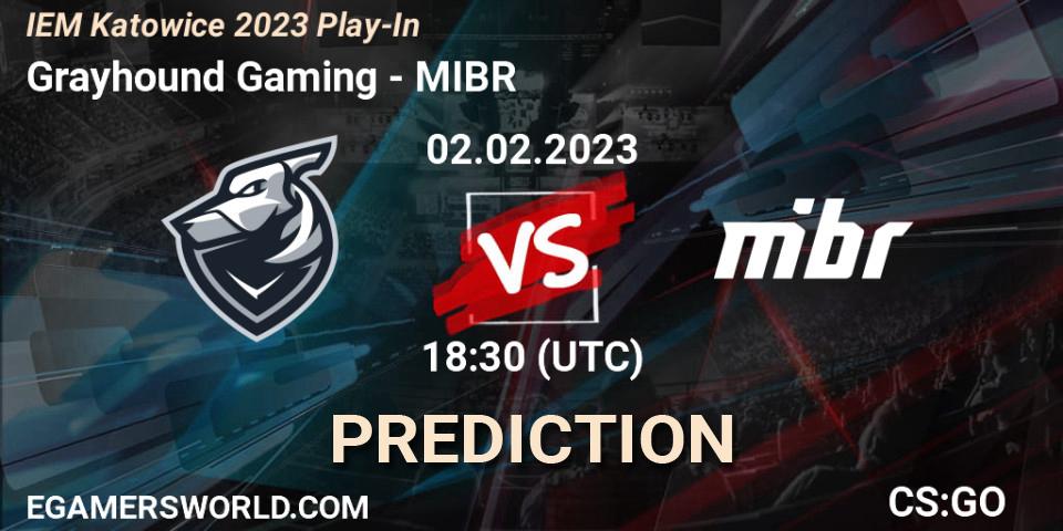 Pronósticos Grayhound Gaming - MIBR. 02.02.23. IEM Katowice 2023 Play-In - CS2 (CS:GO)
