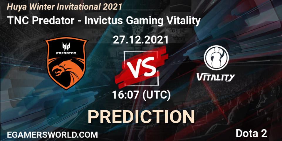 Pronósticos TNC Predator - Invictus Gaming Vitality. 27.12.21. Huya Winter Invitational 2021 - Dota 2
