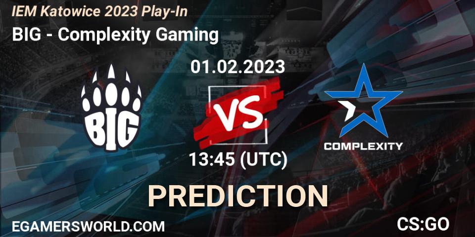 Pronósticos BIG - Complexity Gaming. 01.02.23. IEM Katowice 2023 Play-In - CS2 (CS:GO)