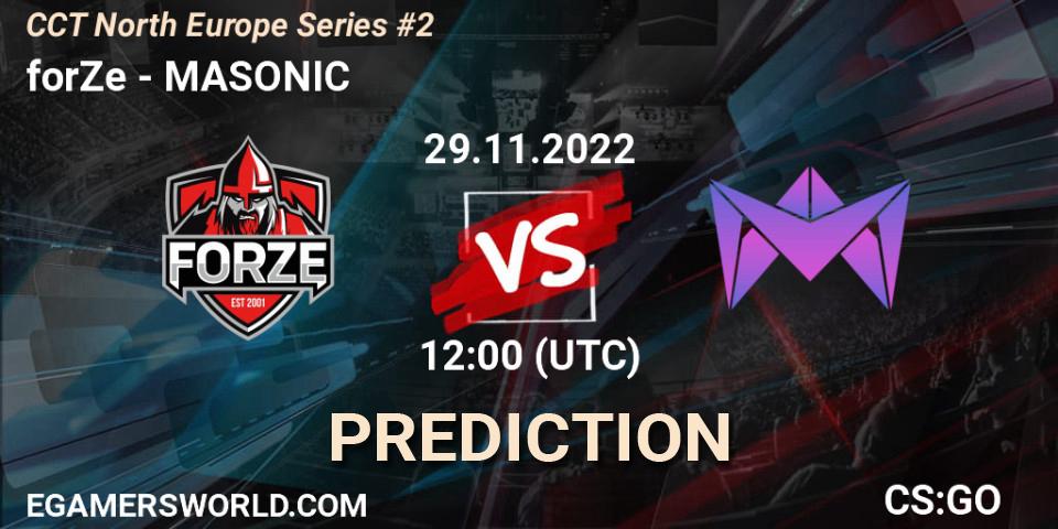 Pronósticos forZe - MASONIC. 29.11.22. CCT North Europe Series #2 - CS2 (CS:GO)