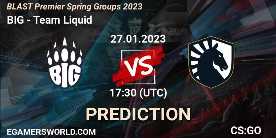 Pronósticos BIG - Team Liquid. 27.01.23. BLAST Premier Spring Groups 2023 - CS2 (CS:GO)
