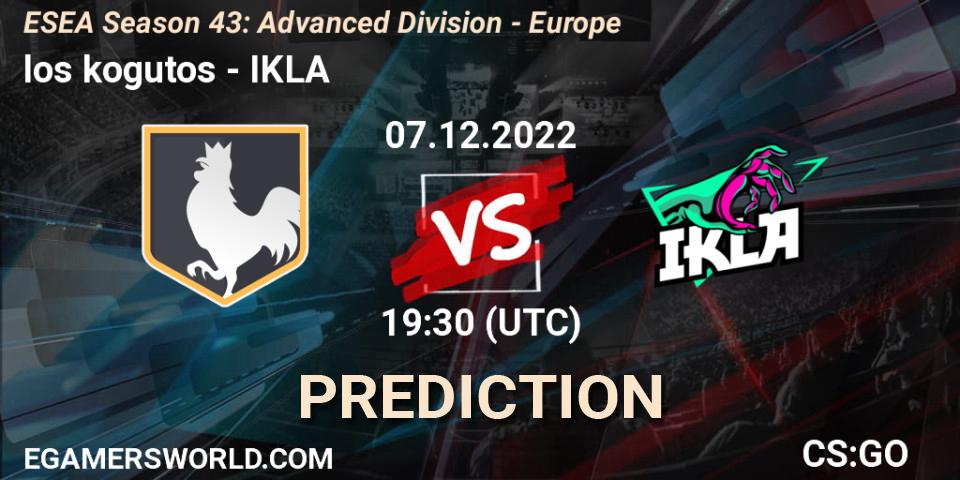 Pronósticos los kogutos - IKLA. 08.12.22. ESEA Season 43: Advanced Division - Europe - CS2 (CS:GO)