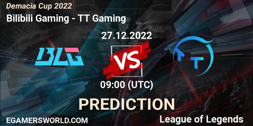 Pronósticos Bilibili Gaming - TT Gaming. 27.12.22. Demacia Cup 2022 - LoL