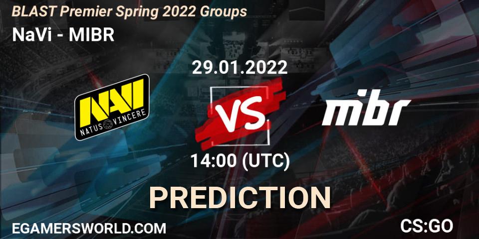 Pronósticos NaVi - MIBR. 29.01.22. BLAST Premier Spring Groups 2022 - CS2 (CS:GO)