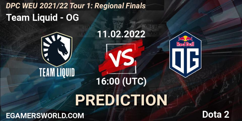 Pronósticos Team Liquid - OG. 11.02.22. DPC WEU 2021/22 Tour 1: Regional Finals - Dota 2