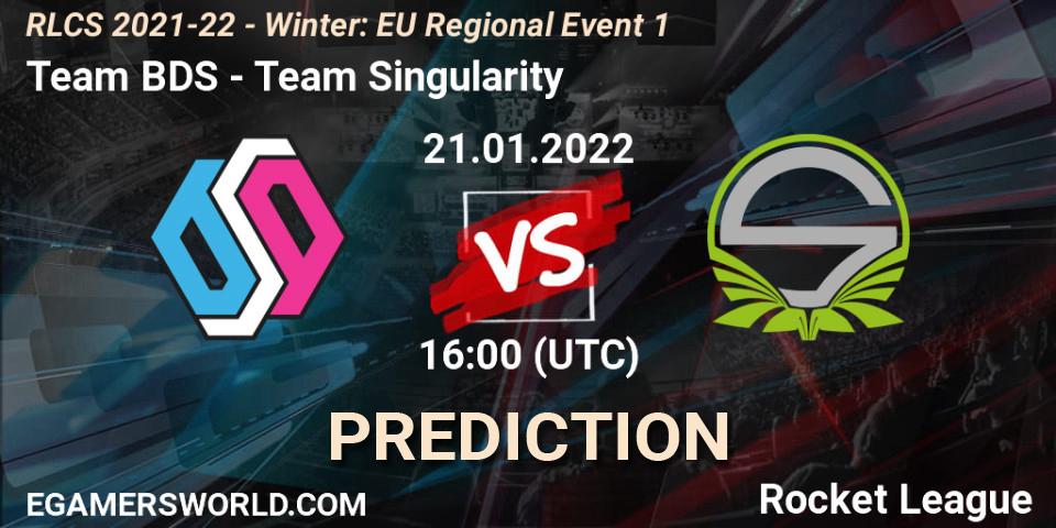 Pronósticos Team BDS - Team Singularity. 21.01.22. RLCS 2021-22 - Winter: EU Regional Event 1 - Rocket League