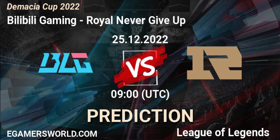 Pronósticos Bilibili Gaming - Royal Never Give Up. 25.12.22. Demacia Cup 2022 - LoL