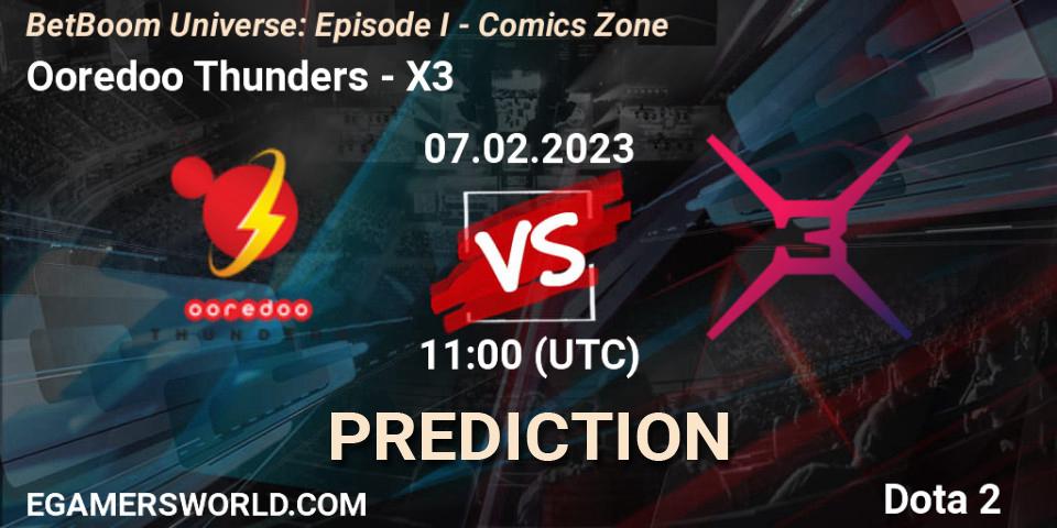 Pronósticos Ooredoo Thunders - X3. 07.02.23. BetBoom Universe: Episode I - Comics Zone - Dota 2