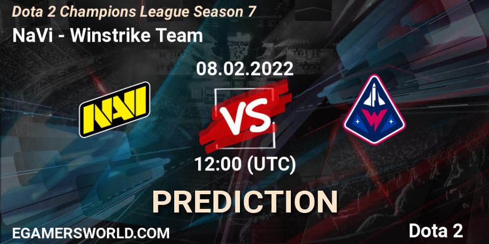 Pronósticos NaVi - Winstrike Team. 08.02.22. Dota 2 Champions League 2022 Season 7 - Dota 2