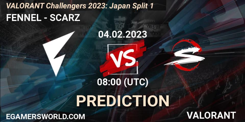Pronósticos FENNEL - SCARZ. 04.02.23. VALORANT Challengers 2023: Japan Split 1 - VALORANT