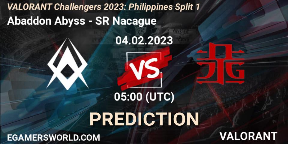Pronósticos Abaddon Abyss - SR Nacague. 04.02.23. VALORANT Challengers 2023: Philippines Split 1 - VALORANT