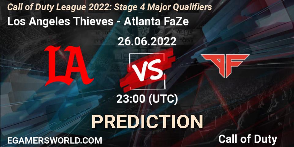 Pronósticos Los Angeles Thieves - Atlanta FaZe. 26.06.22. Call of Duty League 2022: Stage 4 - Call of Duty