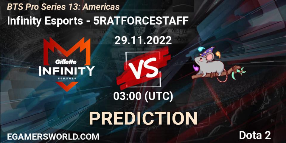 Pronósticos Infinity Esports - 5RATFORCESTAFF. 02.12.22. BTS Pro Series 13: Americas - Dota 2