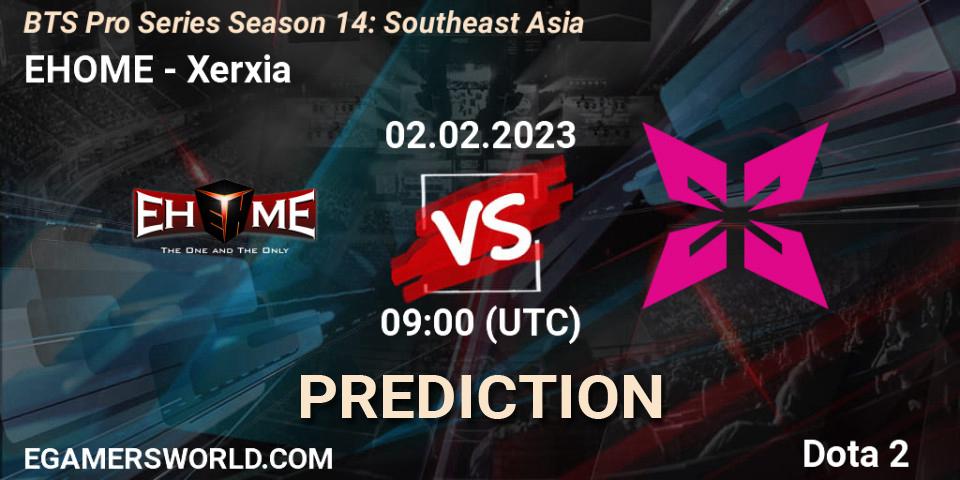 Pronósticos EHOME - Xerxia. 02.02.23. BTS Pro Series Season 14: Southeast Asia - Dota 2