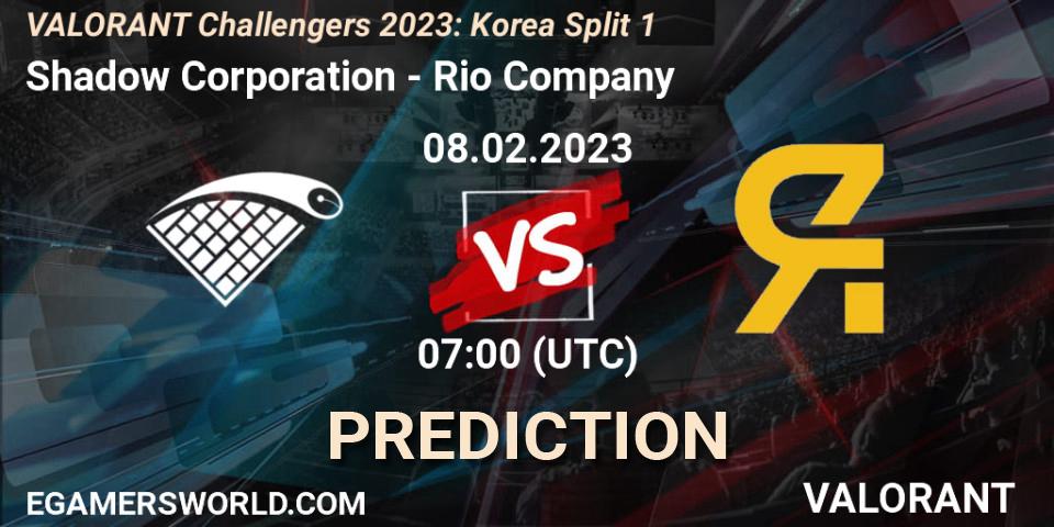 Pronósticos Shadow Corporation - Rio Company. 08.02.23. VALORANT Challengers 2023: Korea Split 1 - VALORANT