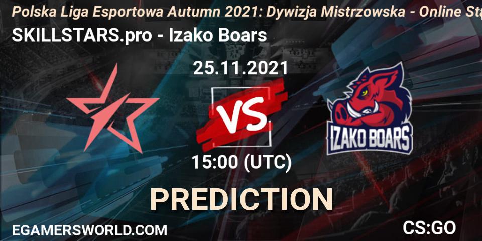 Pronósticos SKILLSTARS.pro - Izako Boars. 25.11.21. Polska Liga Esportowa Autumn 2021: Dywizja Mistrzowska - Online Stage - CS2 (CS:GO)