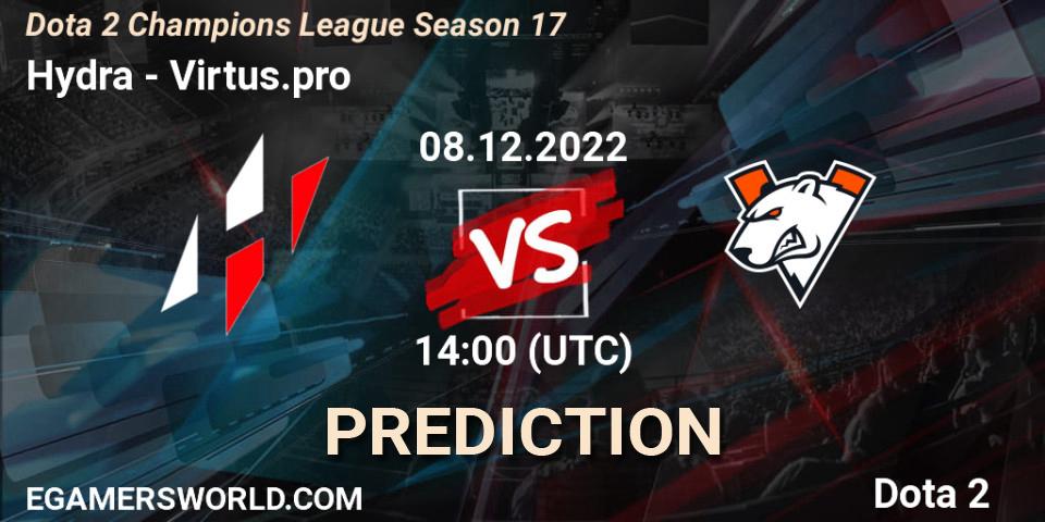 Pronósticos Hydra - Virtus.pro. 08.12.22. Dota 2 Champions League Season 17 - Dota 2
