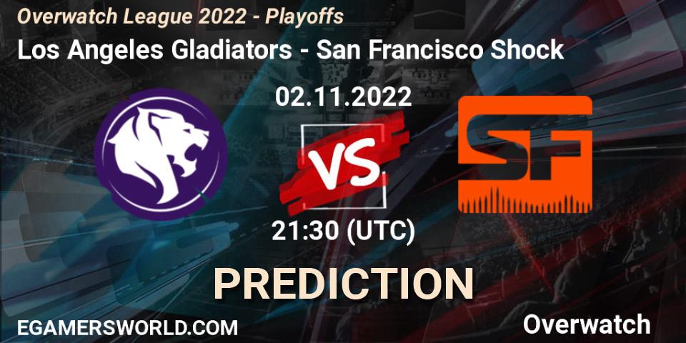 Pronósticos Los Angeles Gladiators - San Francisco Shock. 02.11.22. Overwatch League 2022 - Playoffs - Overwatch